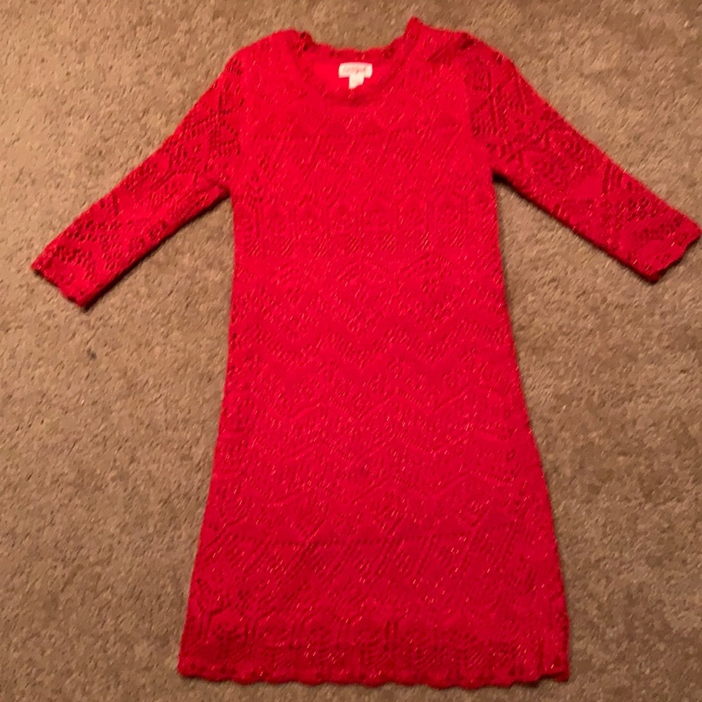 Girls Sparkly Red Dress